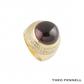 Theo Fennell Diamond and Garnet Dress Ring